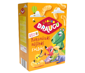 Kukurūzas nūjiņas DRAUGU saldās 130g