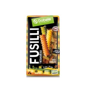 Makaroni trīskrāsu Durum Fusilli Nr.133 DOBELE, 500g