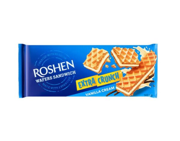 Vafeles ROSHEN ar piena kr.pildījumu "Sandwich Crunc", 142g