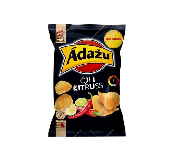 Čipsi ĀDAŽU Čili un citruss, 130g