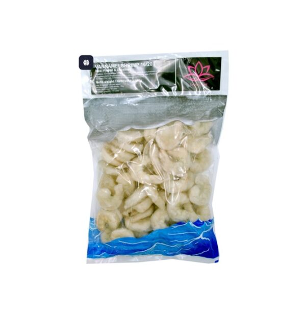 Tīģergarneles bez galvas ar asti un čaulu, iegrieztas 16/20 saldētas, 1kg