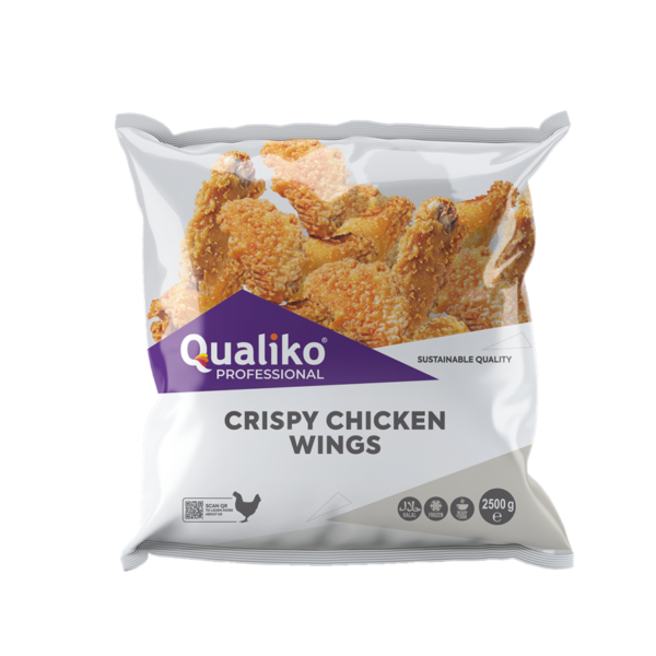 Vistu spārni Crispy panējumā asie saldēti 79% UA 10-07-11, 2.5kg (4 gab/kaste)
