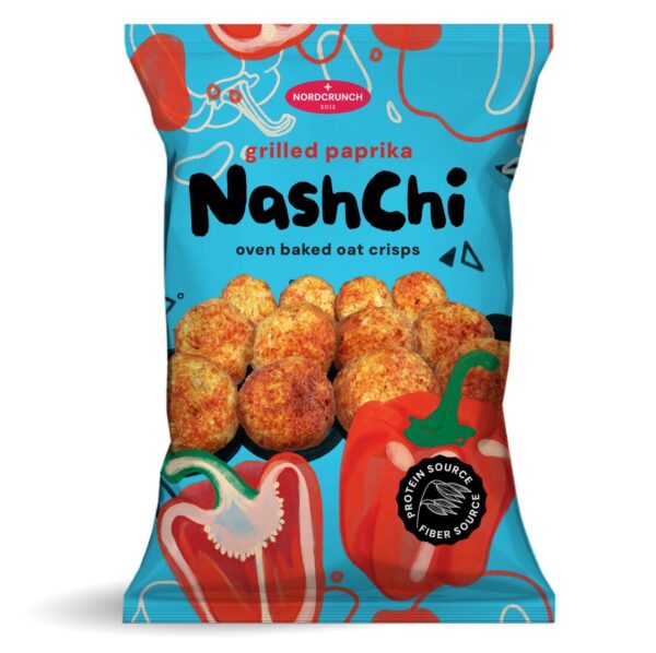 Čipsi auzu NASHCHI ar grillētas paprikas garšu, 60g