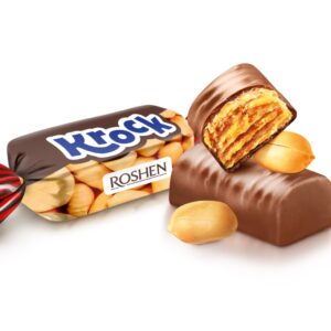 Konfekte "KROCK" ROSHEN šokolādes ar zemesriekstiem un karameli, 1kg
