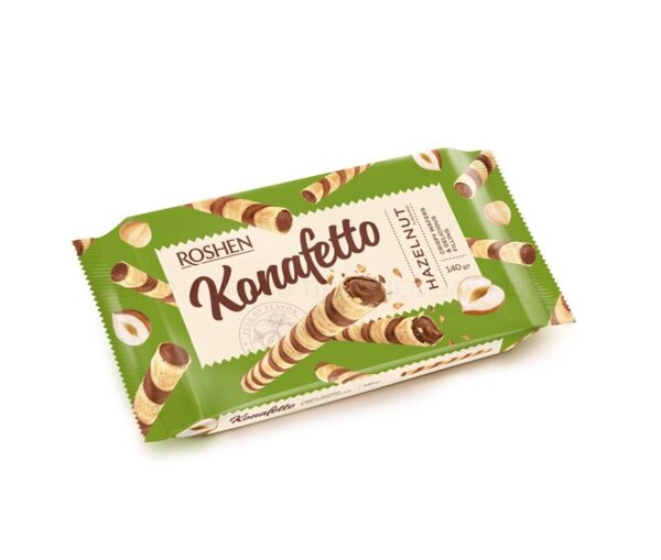 Konafetto' ar lazdu riekstu krēma pildījumu ROSHEN, 140g