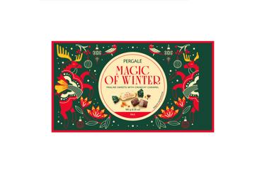 Konfekte ar karameļu pild. Magic of Winter PERGALE, 180g Konfekte ar karameļu pild. "Magic of Winter" PERGALE, 180g