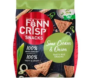 Uzkoda FINN CRISP rudzu krējums un sīpoli, 150g