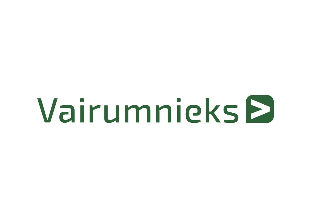 Vairumnieks — Horizontālais logotips, zaļš